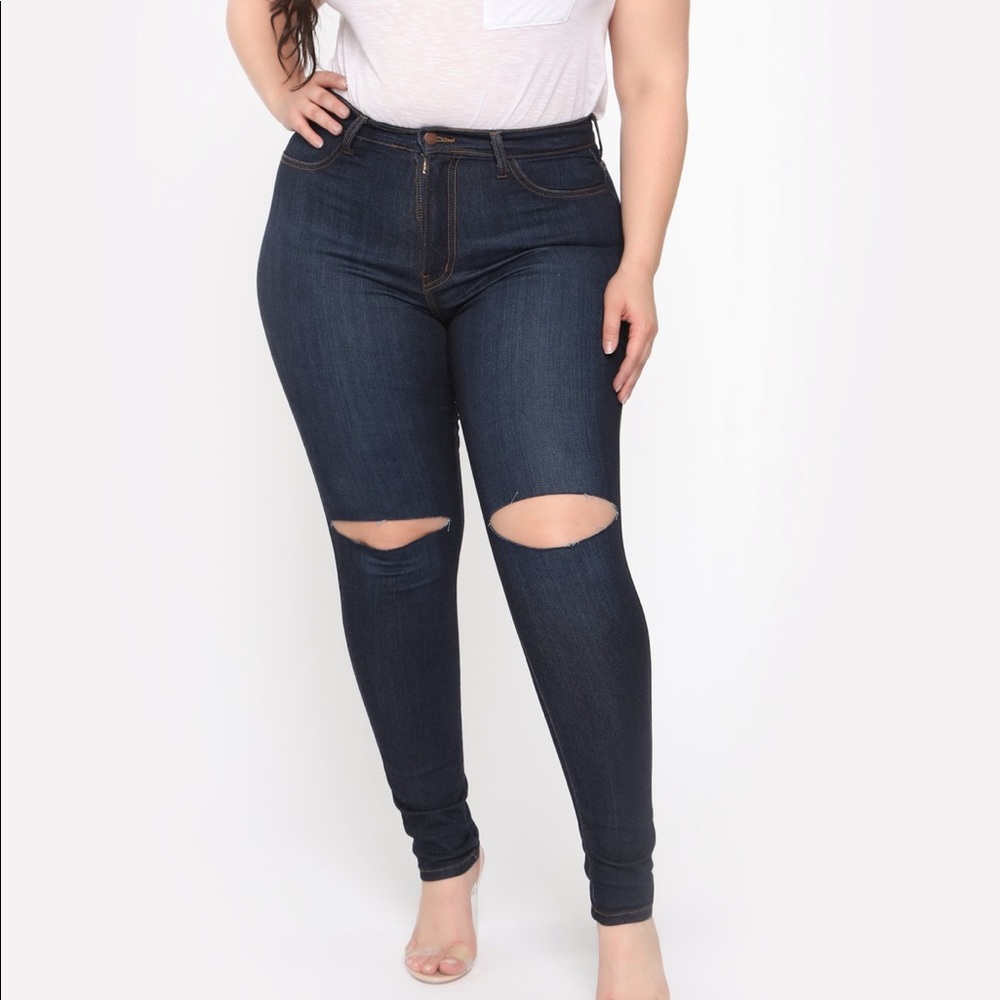 Fashion Nova Dark Denim Canopy Jeans